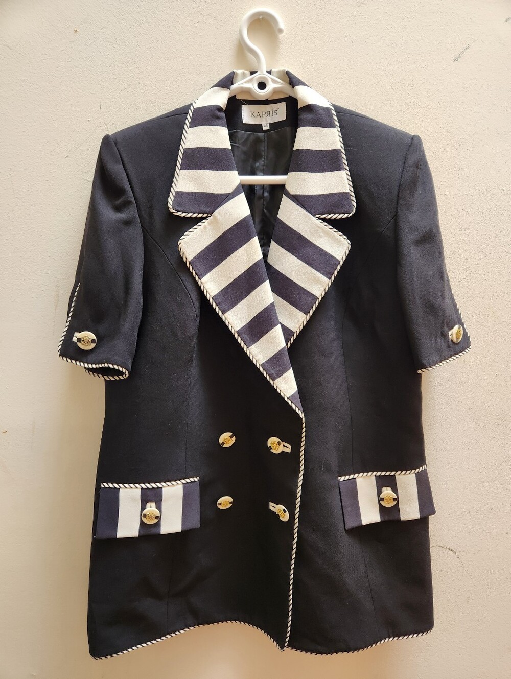 80s Vintage Navy Sailor Blazer size 46 XL